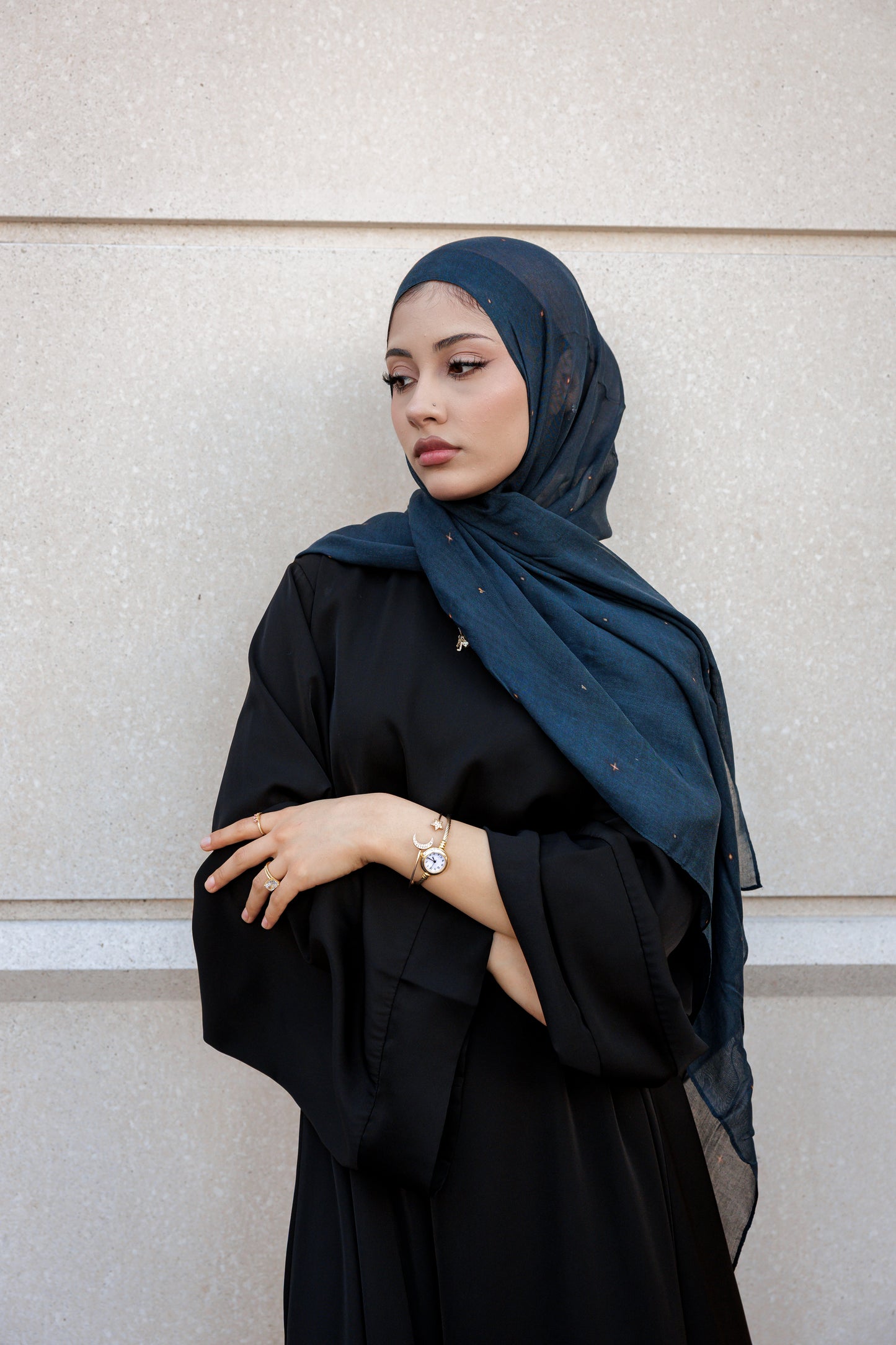 Stars over the Dunes | Premium Modal Hijab Inspired by Dubai