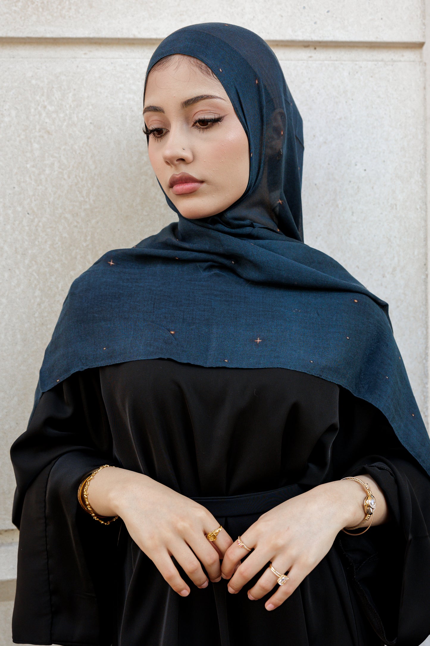 Stars over the Dunes | Premium Modal Hijab Inspired by Dubai